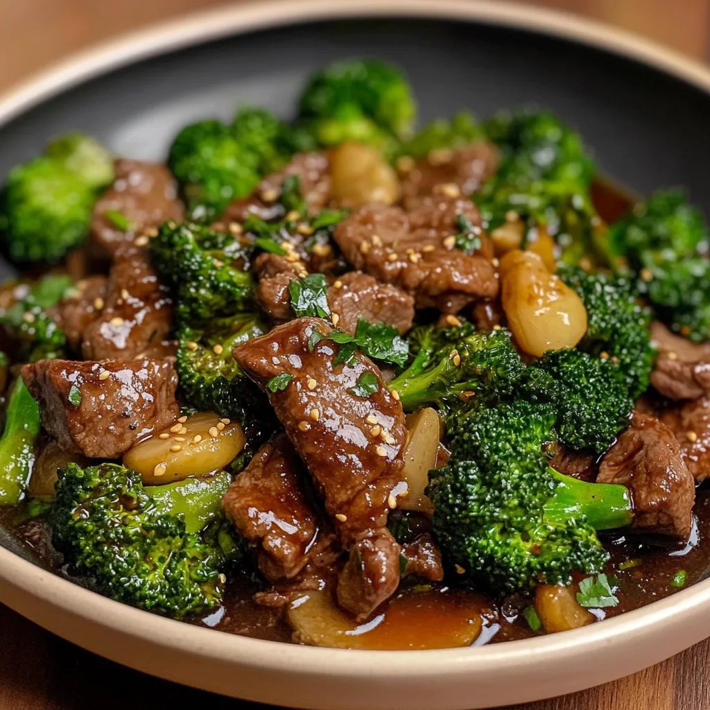 Rindfleisch mit Brokkoli