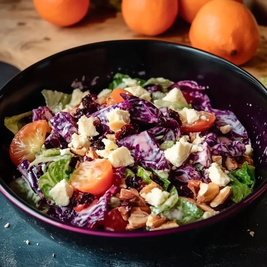 Rotkohlsalat (plus Orangen, Feta & Walnüssen)