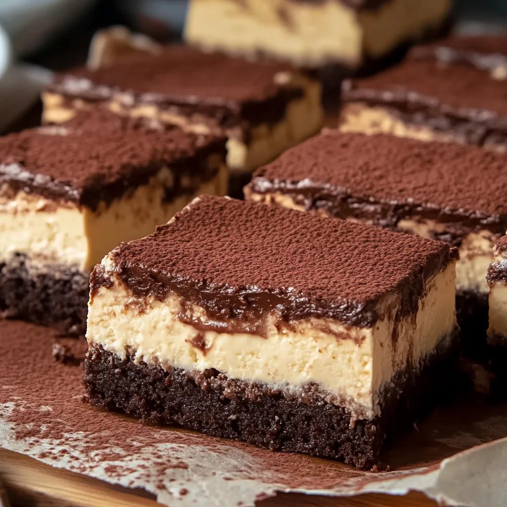 Easy Tiramisu Brownies