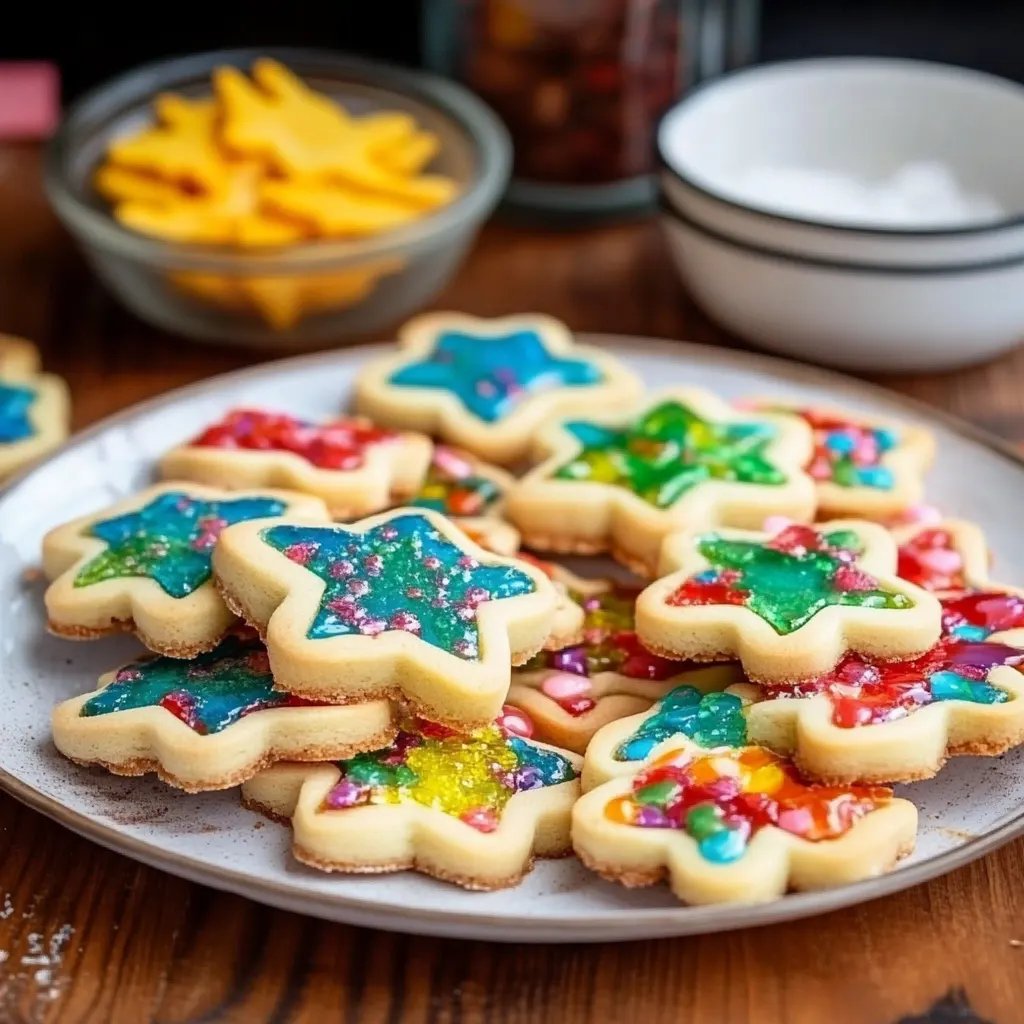 Einfache Buntglas Kekse