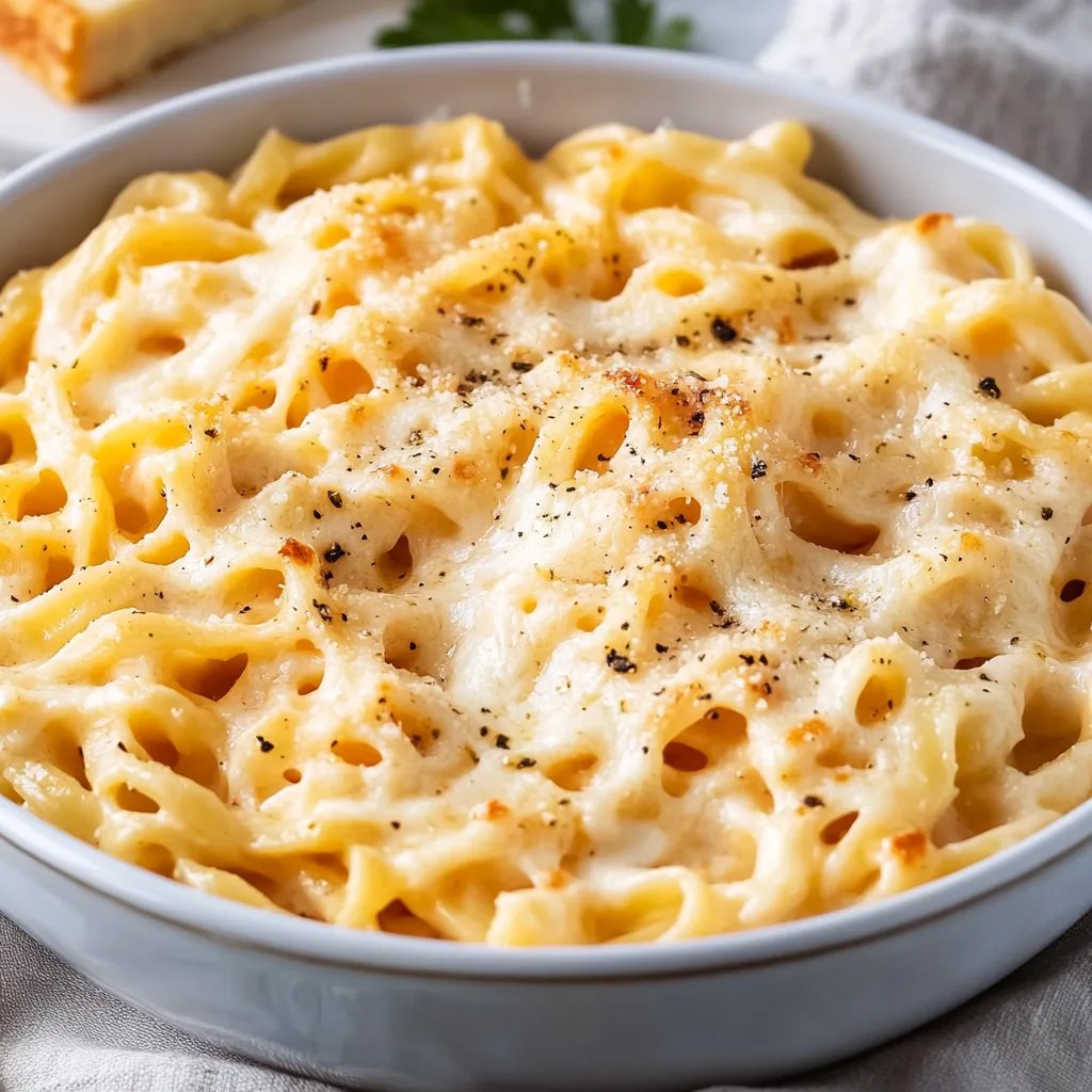 Einfacher Nudelauflauf mit Schinken & Käse