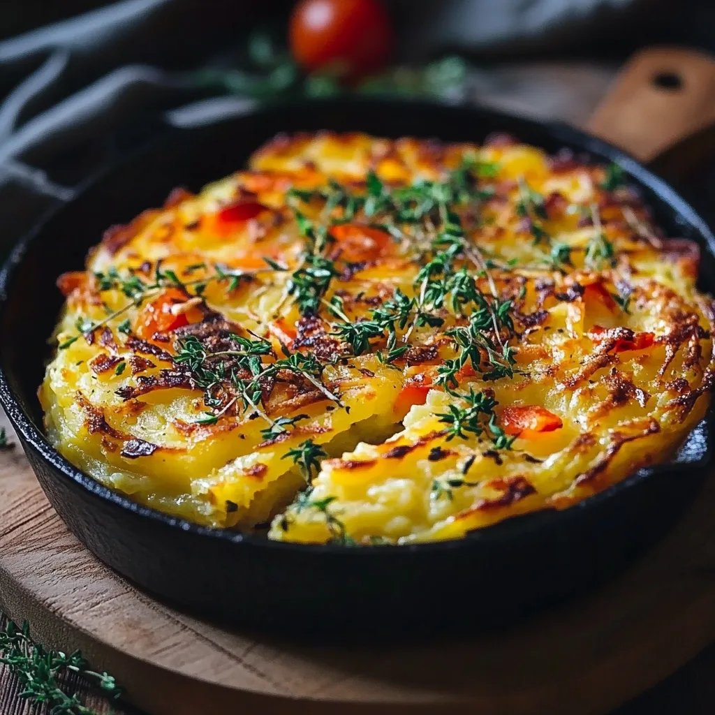 Köstlicher vegetarischer Kartoffelauflauf